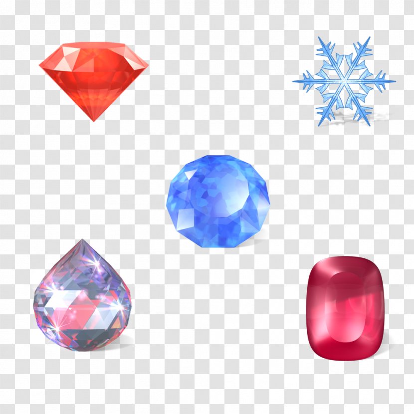 Gemstone Diamond Button Icon - Jewellery - Ruby Sapphire Crystal Material Transparent PNG