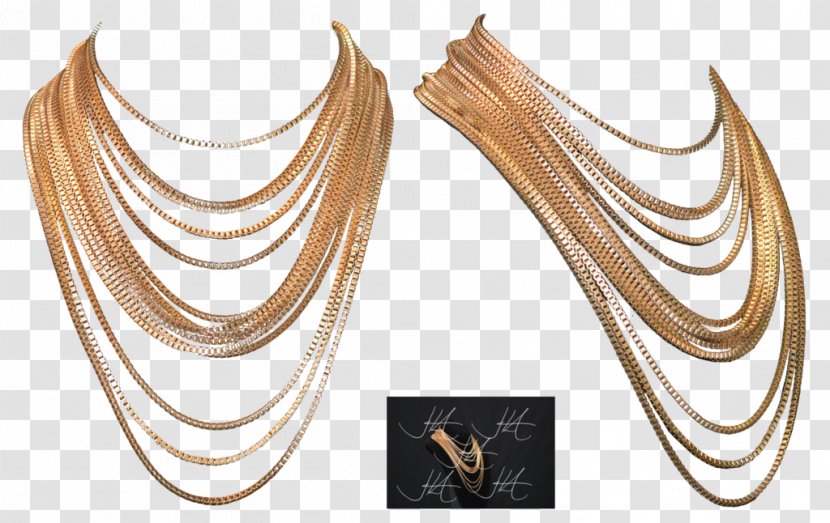 Earring Necklace Jewellery Chain Gold - Rope Transparent PNG