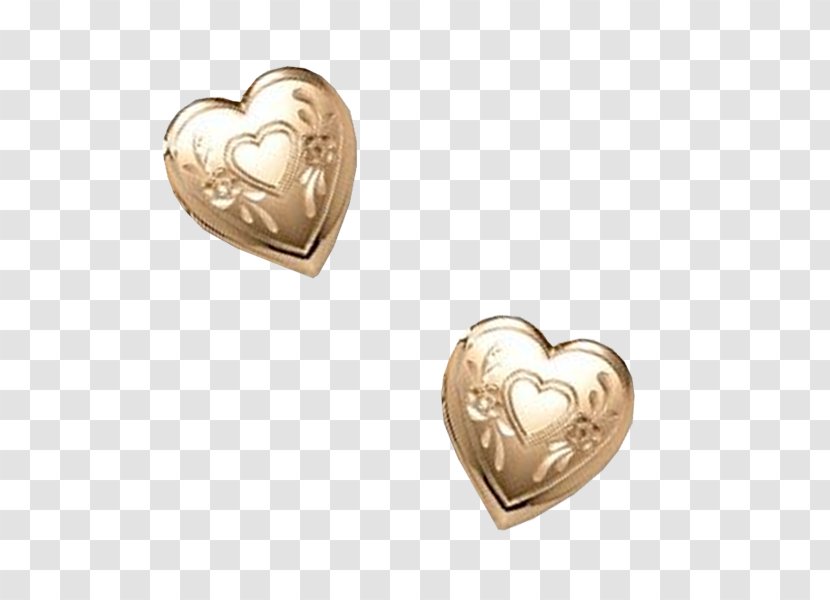 Earring Locket Gold-filled Jewelry Body Jewellery - Gold Transparent PNG