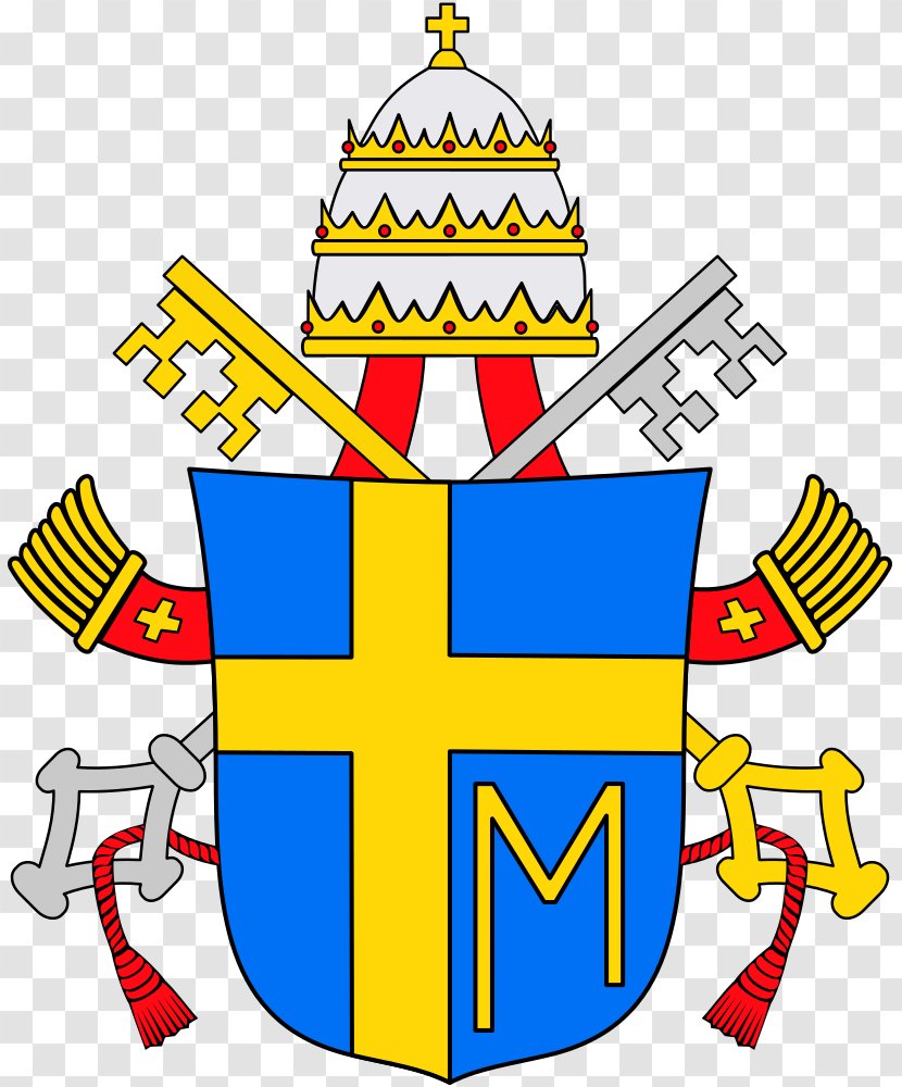Pope Papal Coats Of Arms Coat Marian Cross Tiara - Francis Transparent PNG