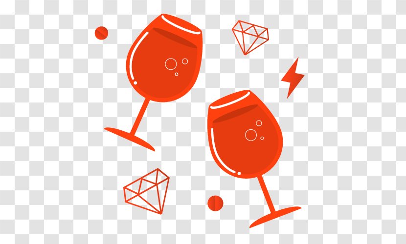 Graphic Design Clip Art - Red - Free Wine Goblet Diamond Pull Material Transparent PNG