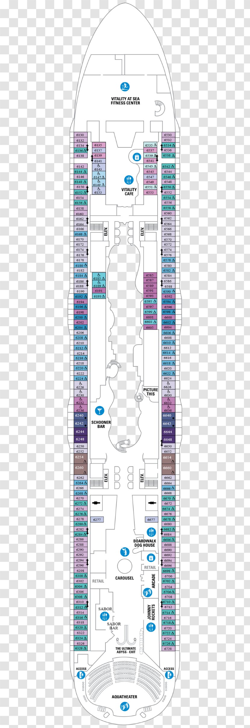 MS Harmony Of The Seas Allure Symphony Cruise Ship Deck - Suite - Western Restaurants Transparent PNG
