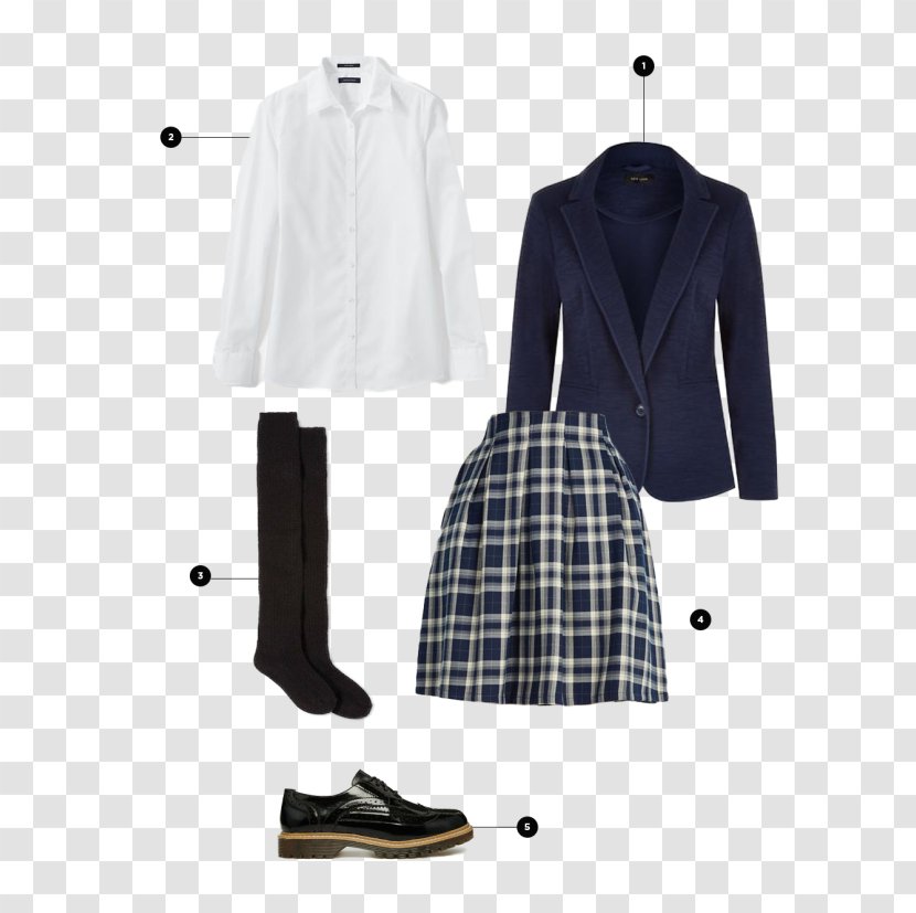 Overcoat Tartan Clothing Dress Shirt Blouse - Coat Transparent PNG