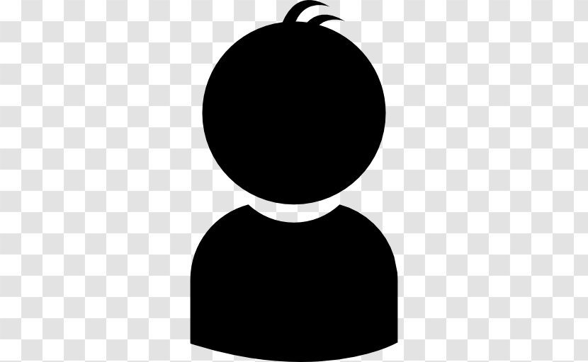 Black And White Silhouette - Button - Child Transparent PNG