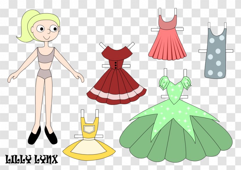 Costume Design Dress Clip Art - Cartoon - Paper Dolls Transparent PNG