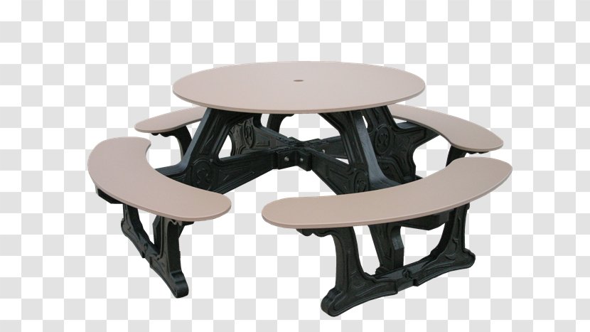 Picnic Table Plastic Bench Seat - Pedestal - Wooden Top Transparent PNG