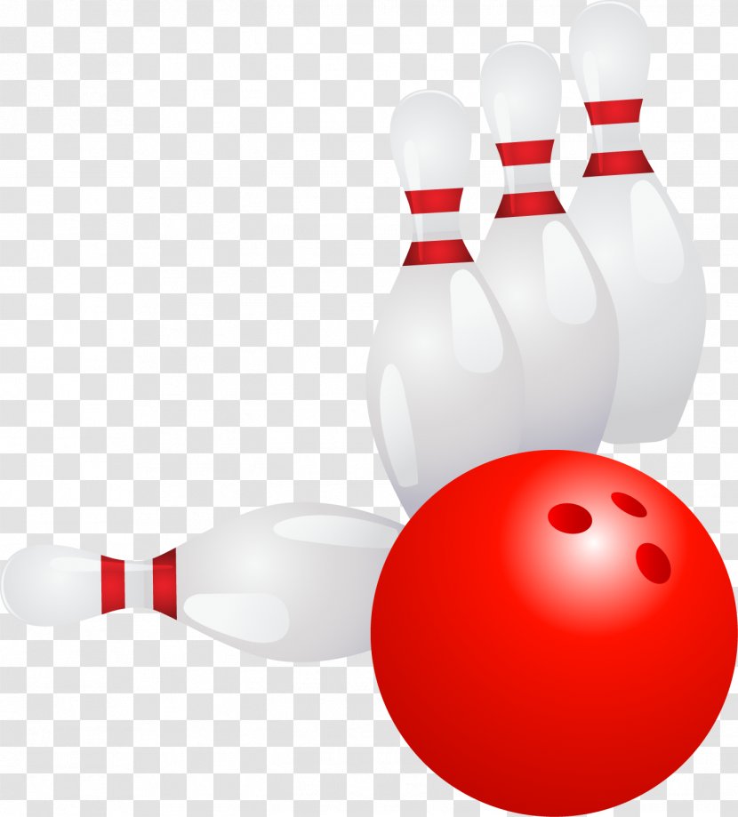 Bowling Ball Ten-pin Pin - Vector Transparent PNG