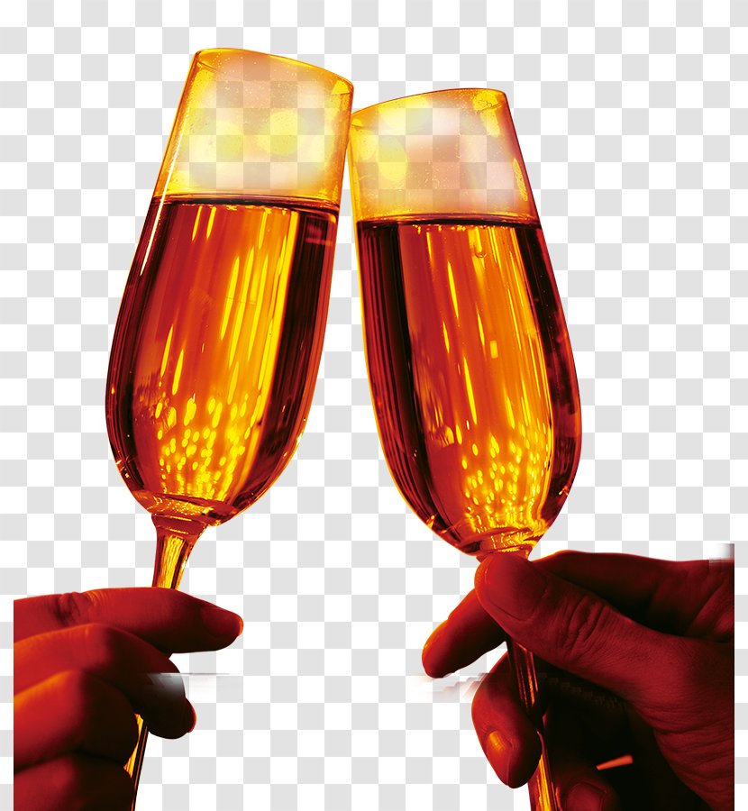 Champagne Toast - Tableware - Free To Pull Material Transparent PNG