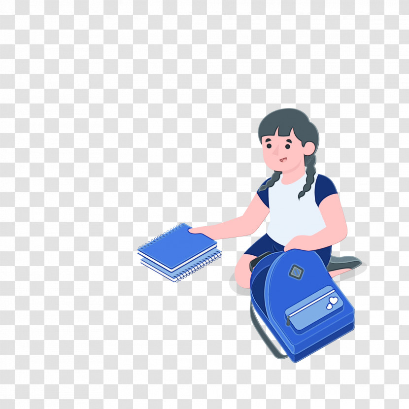 Sitting Cartoon Text Transparent PNG