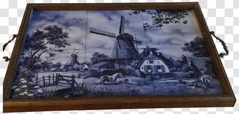 Delftware Painting Pony Windmill - Dutch People Transparent PNG