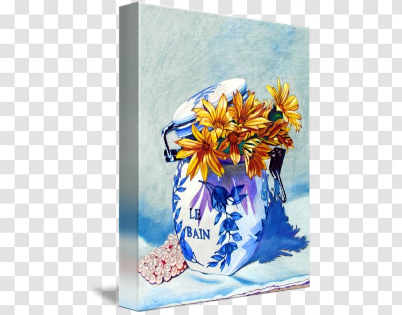 Floral Design Cut Flowers Vase Gallery Wrap - Sunflower - Bath Time Transparent PNG