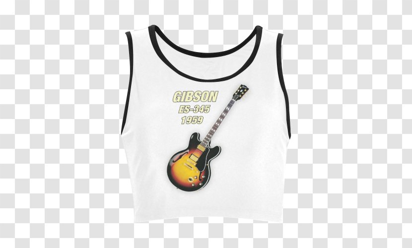 T-shirt Guitar Sleeveless Shirt Gibson ES-335 Outerwear - Sleeve Transparent PNG