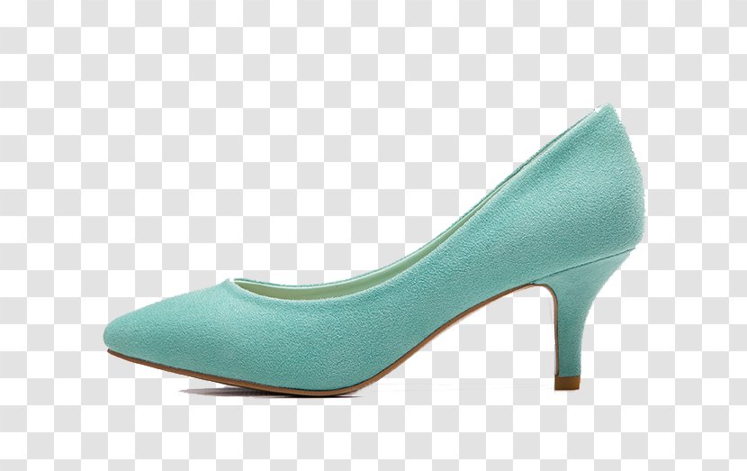 Heel Shoe Green - Walking - Sky-blue High Heels Transparent PNG