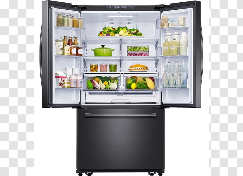 Samsung RF261BEAE 25.5 Cu. Ft. French-Door Refrigerator RF260BEAE - Home Appliance Transparent PNG
