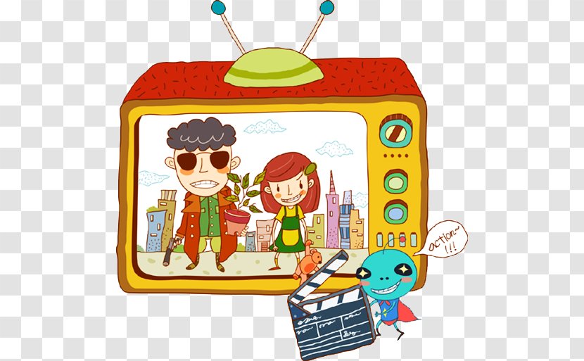 Photography Television Illustration - Cartoon - Hand-painted TV Transparent PNG