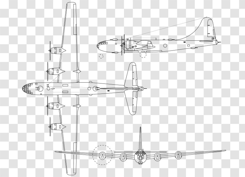 Boeing B-29 Superfortress Airplane B-50 Heavy Bomber Aircraft - Strategic Bombing Transparent PNG
