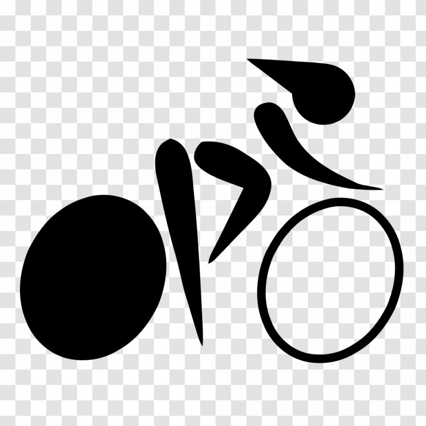 Cycling Olympic Games Bicycle Pictogram Clip Art - Black Transparent PNG
