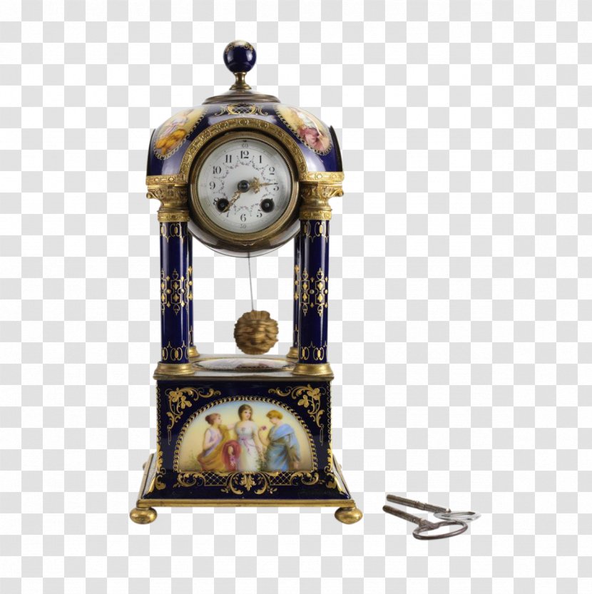 Mantel Clock Paardjesklok Antique Mora - French Empire - Hand-painted Transparent PNG