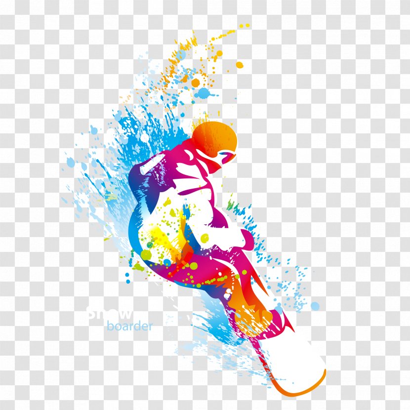 Skiing Sport - Fictional Character - Rio Olympic Surfing Material Transparent PNG