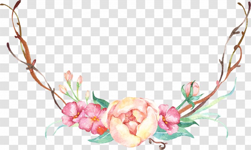 Watercolor Painting Tattoo Art Clip - Flora - Peony Transparent PNG