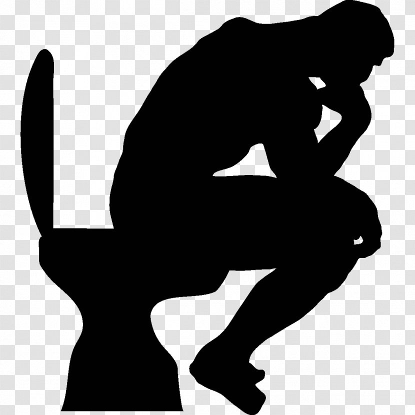 The Thinker Wall Decal Sticker Image Toilet - Filosofia Transparent PNG