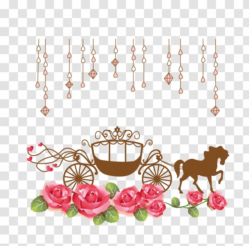 Wedding Invitation Horse Carriage - Scalable Vector Graphics - Flowers Transparent PNG