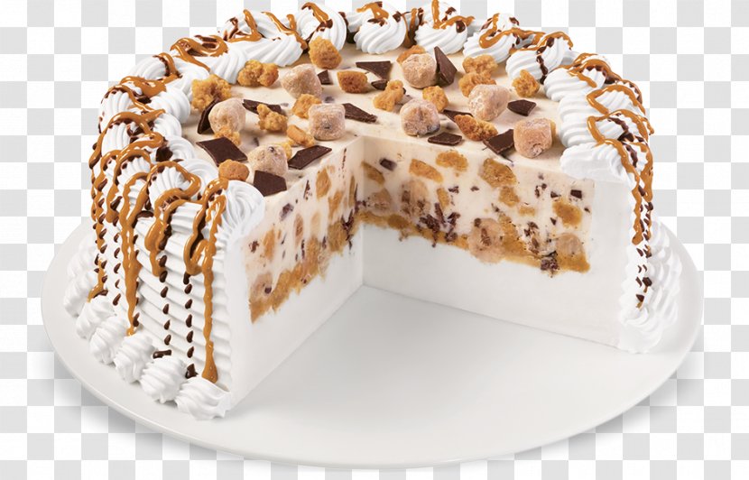 Ice Cream Cake Peanut Butter Cookie Chocolate Chip - Dessert Transparent PNG