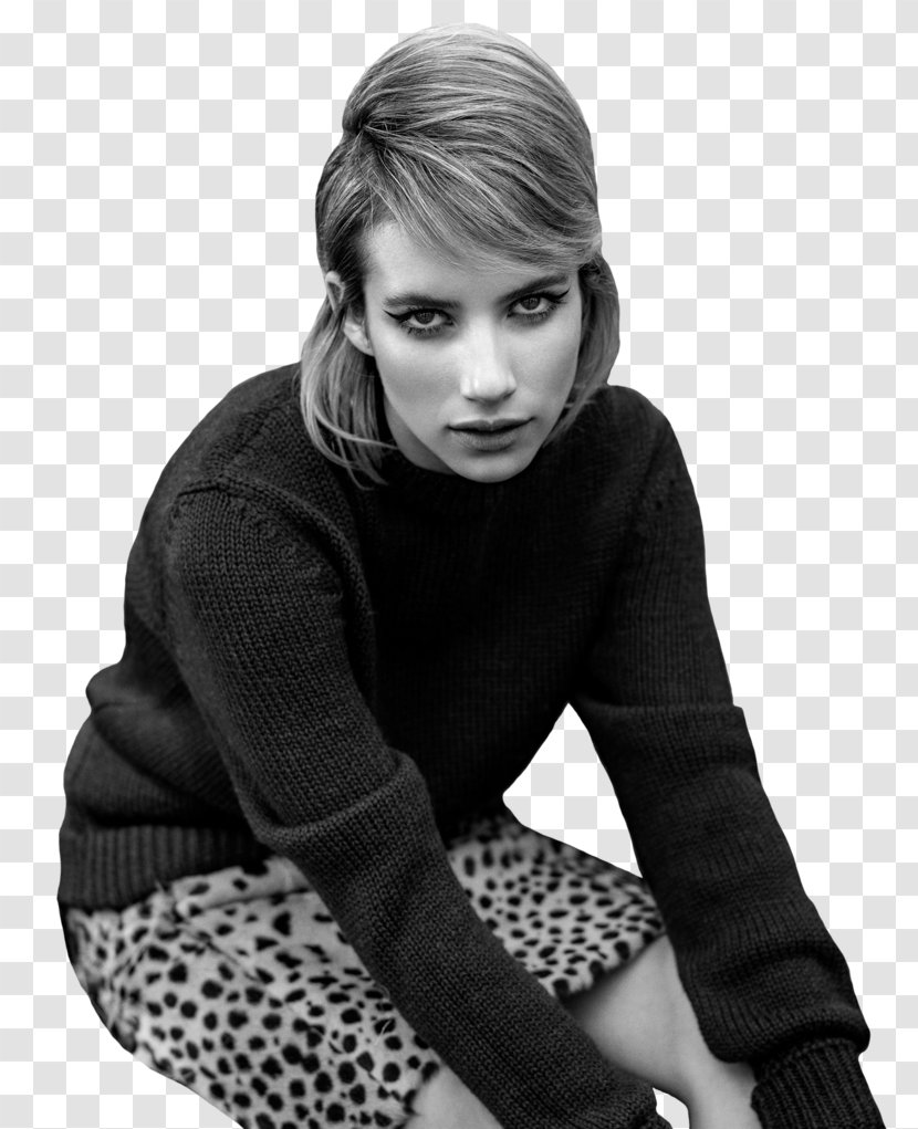 Emma Roberts American Horror Story 1960s Photo Shoot Fashion - Silhouette Transparent PNG