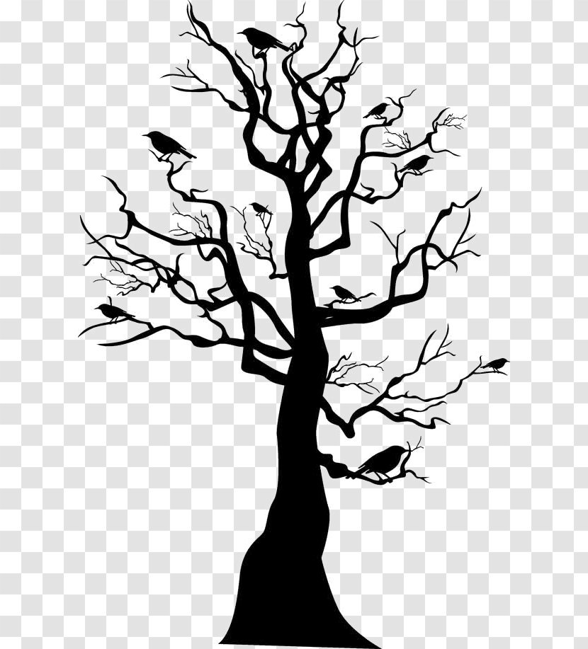 Skeleton Tree Skull - Monochrome - Horror Withered Transparent PNG