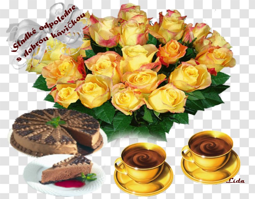 Garden Roses Blahoželanie Birthday Cut Flowers - Food Transparent PNG