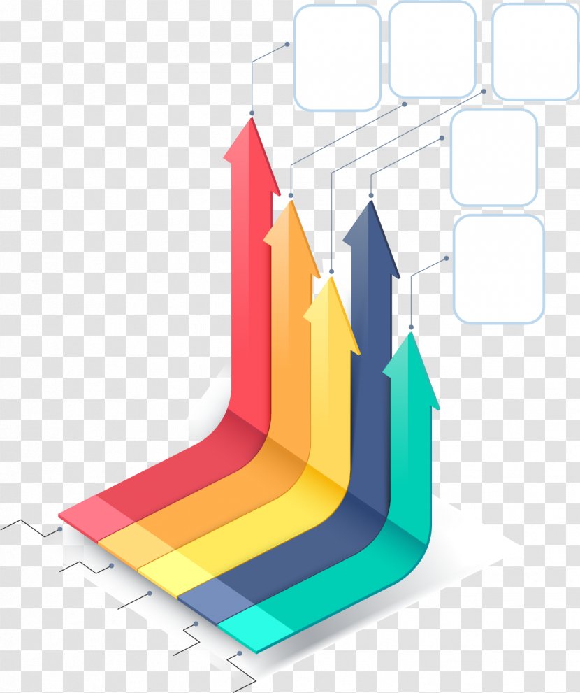 Arrow Infographic - Vector Hand Colored Up Transparent PNG