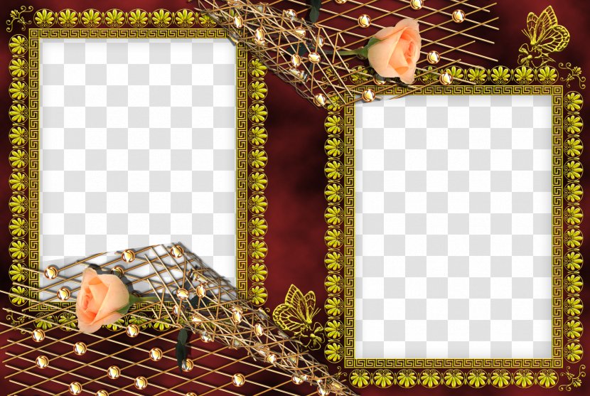 Yellow Picture Frame Pattern - Games - Border Transparent PNG