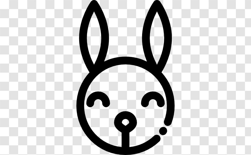 Rabbit ICON - Animal - Black And White Transparent PNG