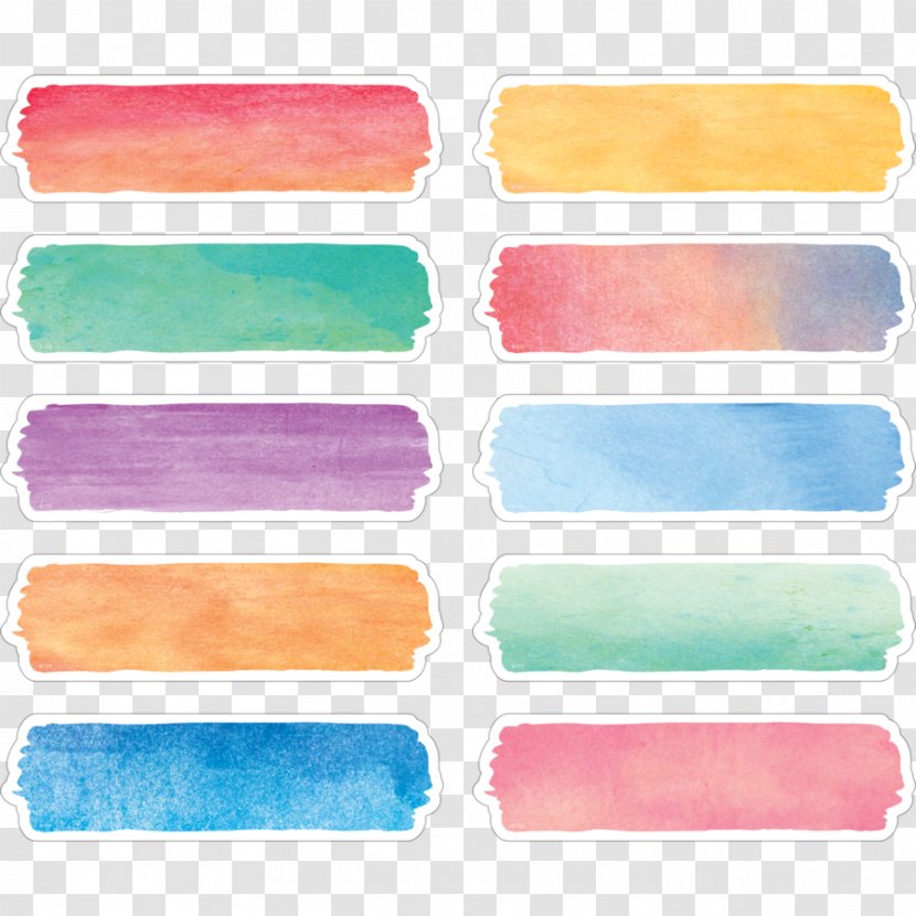 Watercolor Painting Label Plastic - Teacher Transparent PNG