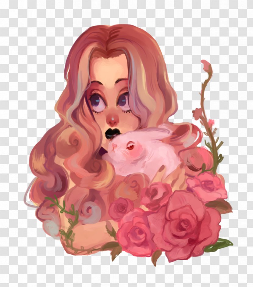 Flower Rosaceae Garden Roses Floral Design - Doll - Watercolor Bunny Transparent PNG