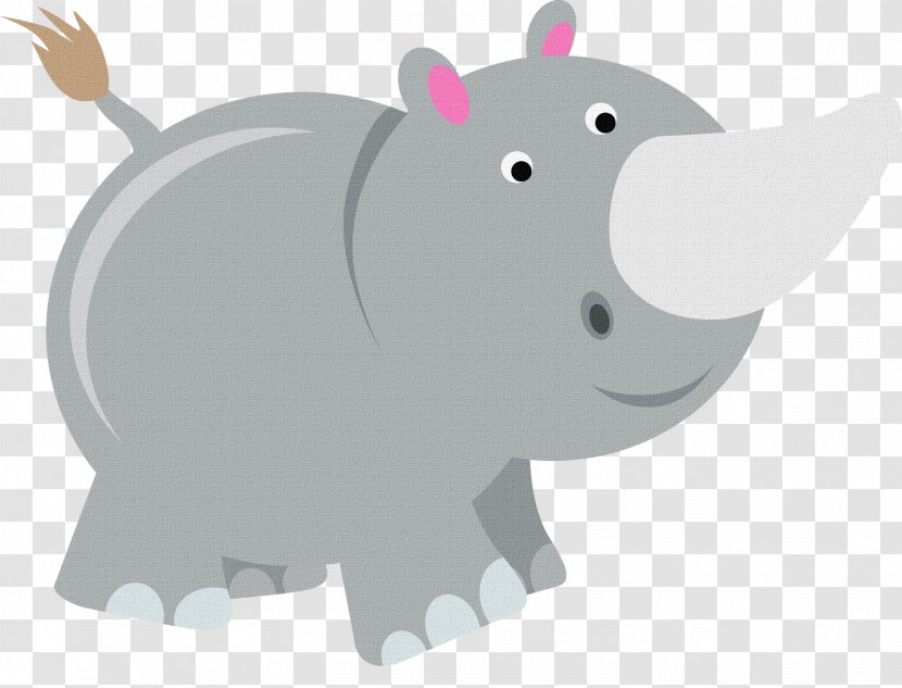 Northern White Rhinoceros Hippopotamus Paper Horn - Post Cards - Rhino Transparent PNG