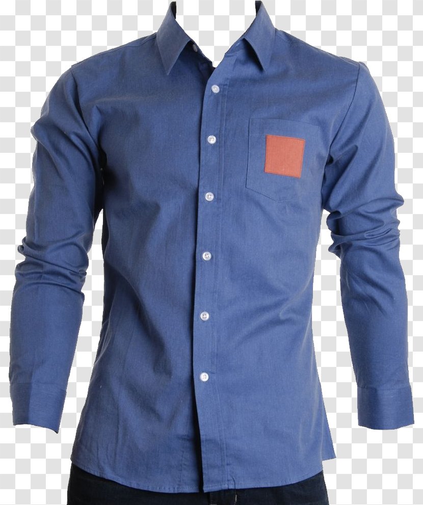 T-shirt Dress Shirt - Cobalt Blue - Image Transparent PNG