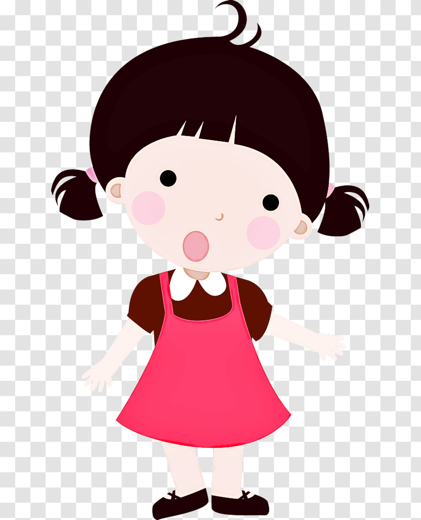 Cartoon Pink Cheek Child Animation Transparent PNG