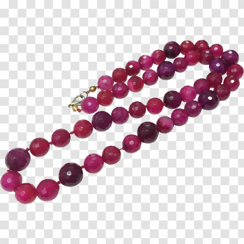Ruby Magenta Bead - Jewelry Making - Purple Agate Transparent PNG