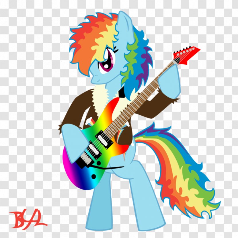 Rainbow Dash Electric Guitar My Little Pony - Vertebrate Transparent PNG