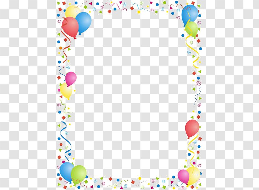 Birthday Party Clip Art - Free Content - Ribbon Border Transparent PNG
