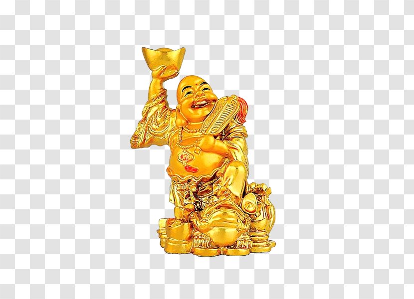 Golden Buddha Maitreya Buddharupa Buddhahood - Gold - Good Fortune Transparent PNG