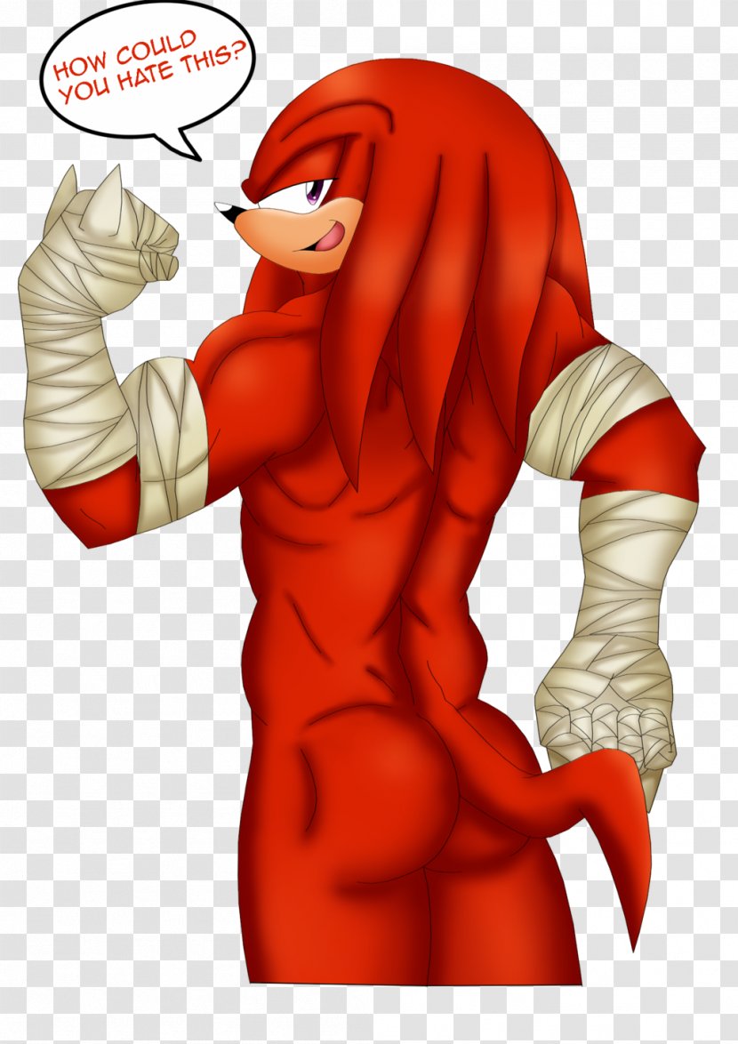 Knuckles The Echidna DeviantArt Thumb - Muscle Sonic Transparent PNG