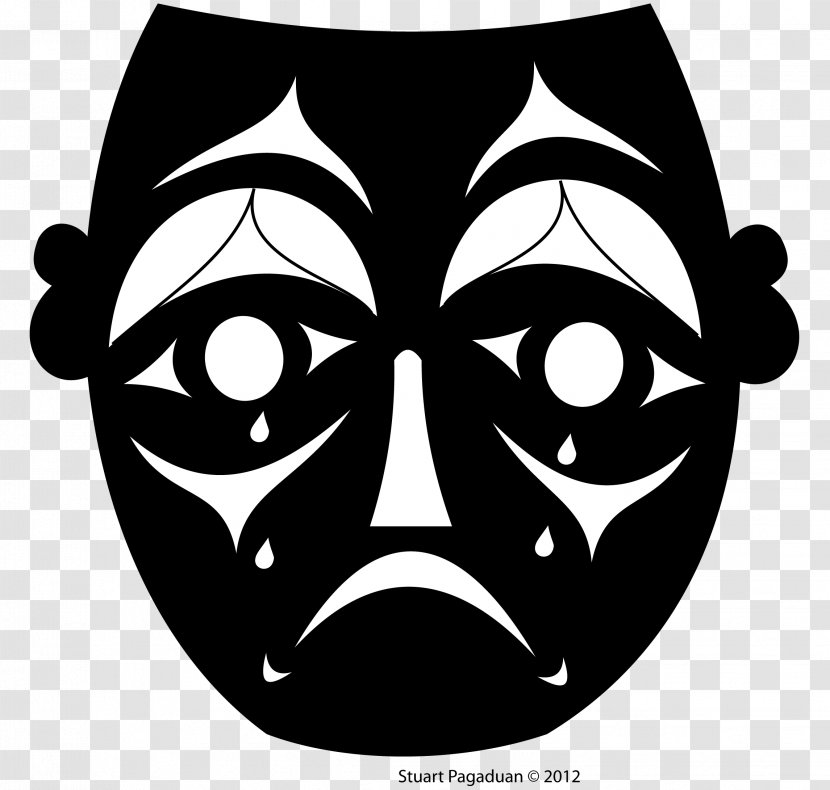 Graphic Design Mask White - Black Border Transparent PNG