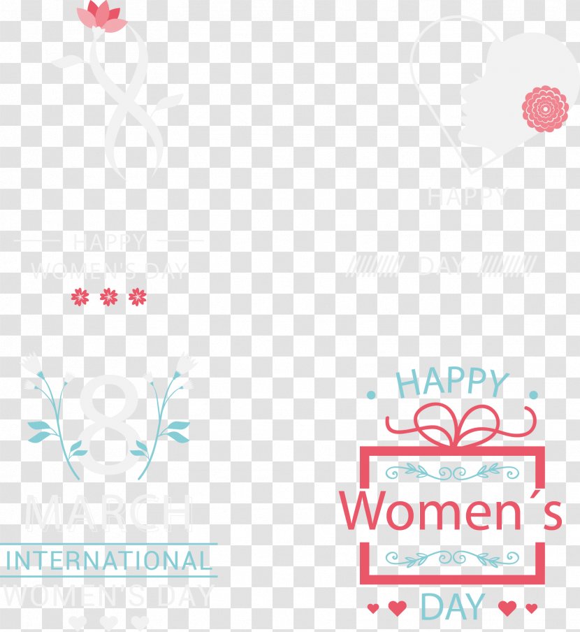 Logo Brand Area Font - Vector Hand-painted Women's Day Transparent PNG