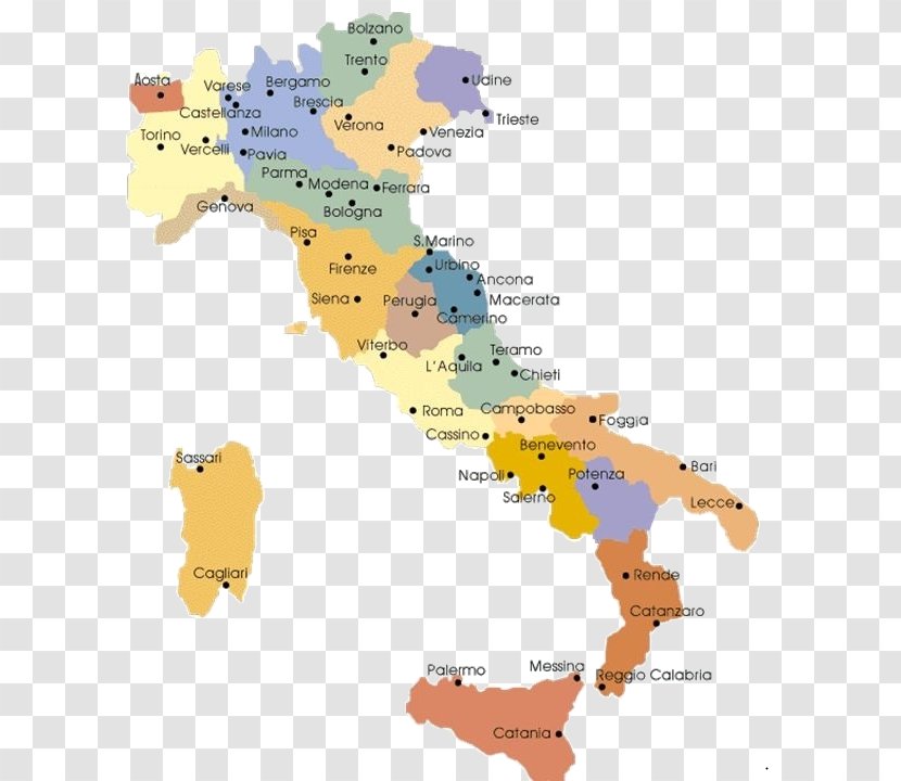 Regions Of Italy Italian Cuisine Lo Triolet Wine Vector Graphics - World - Northern Map Transparent PNG