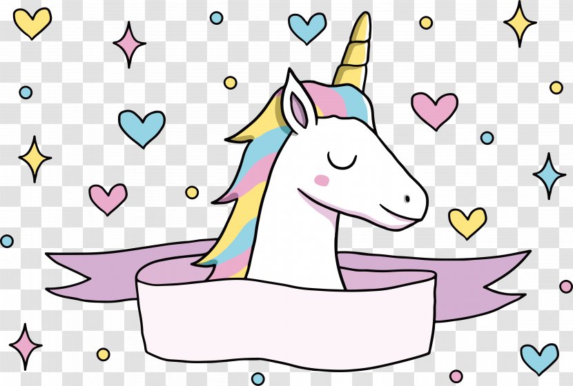 Unicorn Love - Silhouette - Romantic Poster Transparent PNG