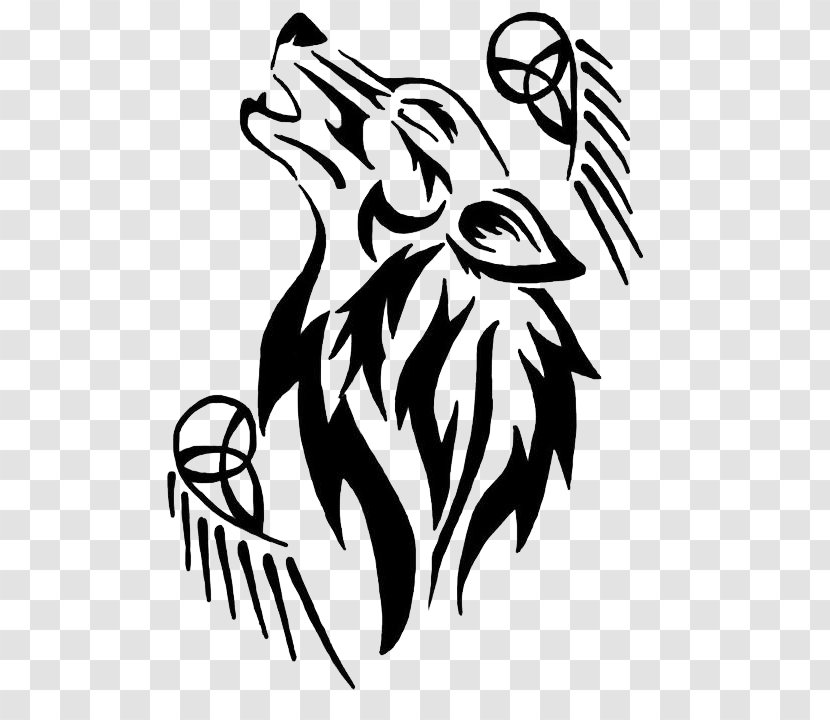 Gray Wolf Tattoo Clip Art - Fictional Character - Tatoo Transparent PNG