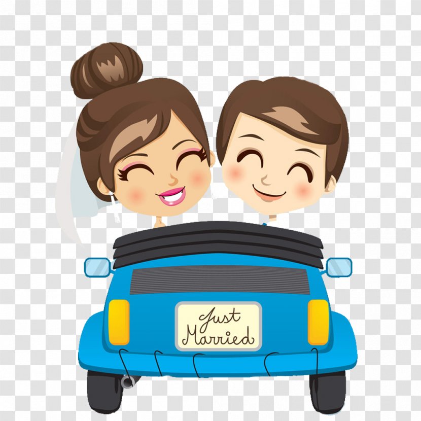 Cartoon Royalty-free Clip Art - Communication - Couple On The Car Transparent PNG