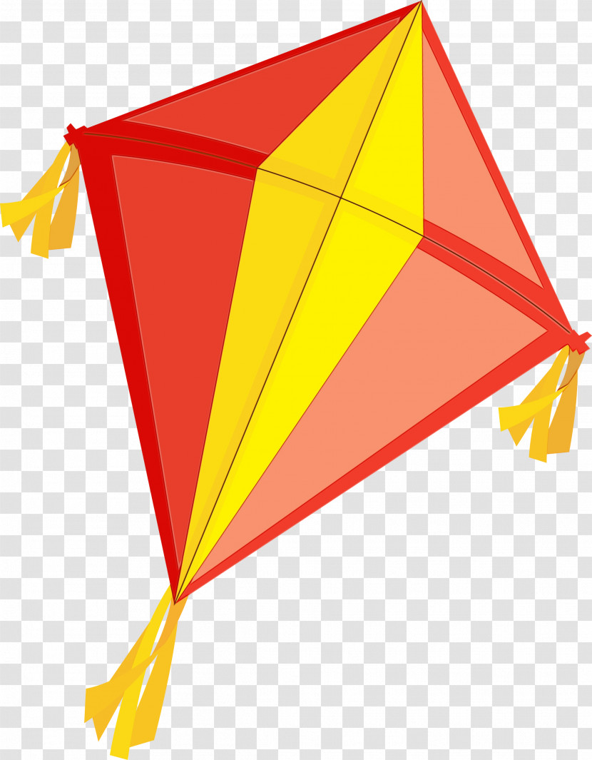 Kite Yellow Line Triangle Triangle Transparent PNG